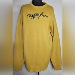 Ruff Ryders DMX Dirty Denim Gold Sweater Sz 3XL Designer Jeans Riders Vintage